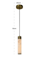 Hospitality furniture - White Tubular Alabaster Chandelier - www.oroatrade.com