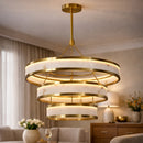 Alabaster Inspired Rings Chandelier | Richmond Interiors Cealora