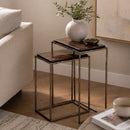 Contract furniture - Bronze End Table Set (2) - www.oroatrade.com