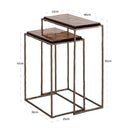 Contract furniture - Bronze End Table Set (2) - www.oroatrade.com