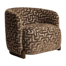 Contract furniture - Brown Patterned Curved Lounge Chair - www.oroatrade.com