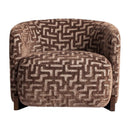 Contract furniture - Brown Patterned Curved Lounge Chair - www.oroatrade.com