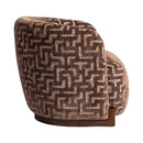 Contract furniture - Brown Patterned Curved Lounge Chair - www.oroatrade.com