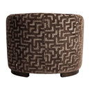 Contract furniture - Brown Patterned Curved Lounge Chair - www.oroatrade.com