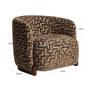 Contract furniture - Brown Patterned Curved Lounge Chair - www.oroatrade.com