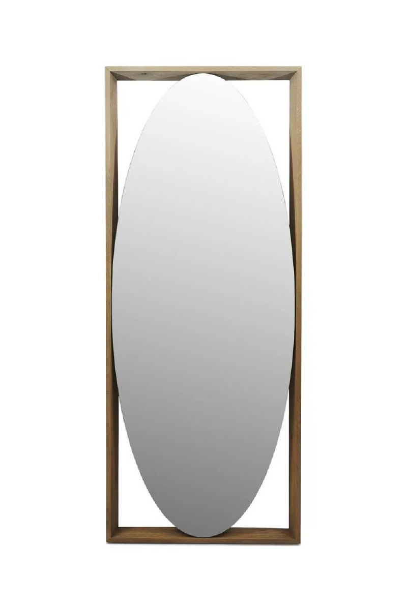 Oak Framed Oval Mirror | Rivièra Maison La Defense | Oroatrade.com