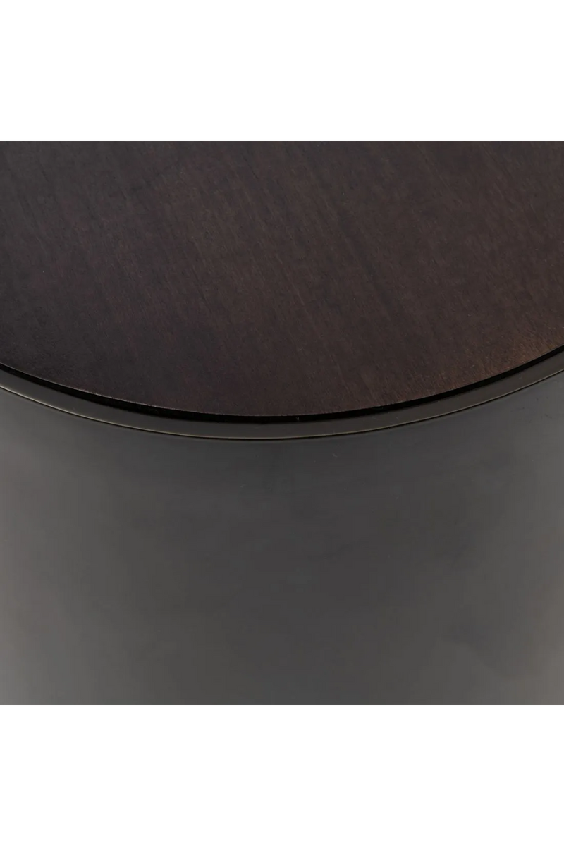 Black Wood Cylindrical End Table | Rivièra Maison Hollywood Hills | Oroatrade.com