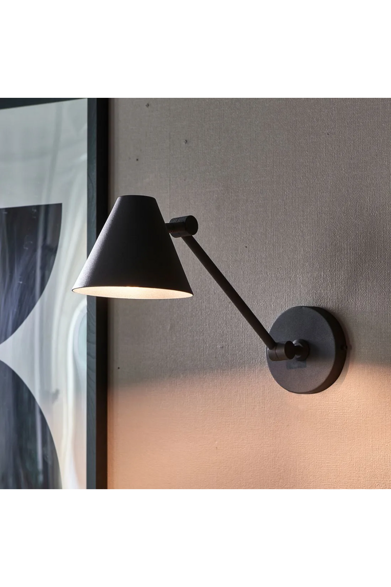 Black Conical Wall Lamp | Rivièra Maison Metal | Oroatrade.com