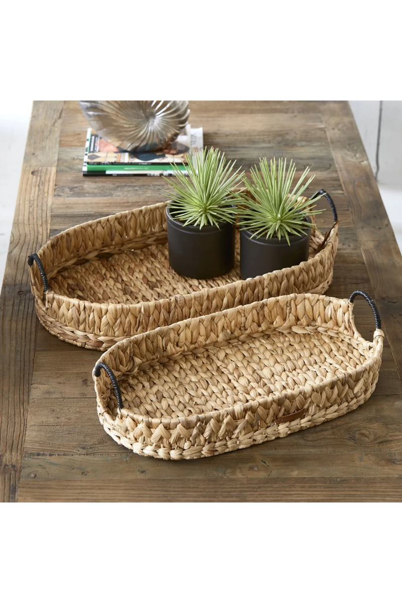 Woven Fibers Oval Tray M | Rivièra Maison Flores | Oroatrade.com