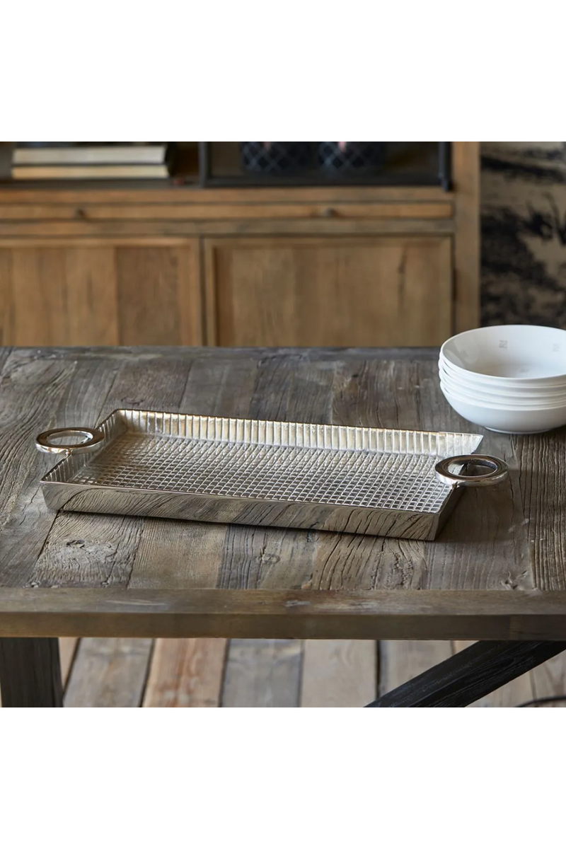 Relief Patterned Aluminum Tray | Rivièra Maison Bond Street | Oroatrade.com