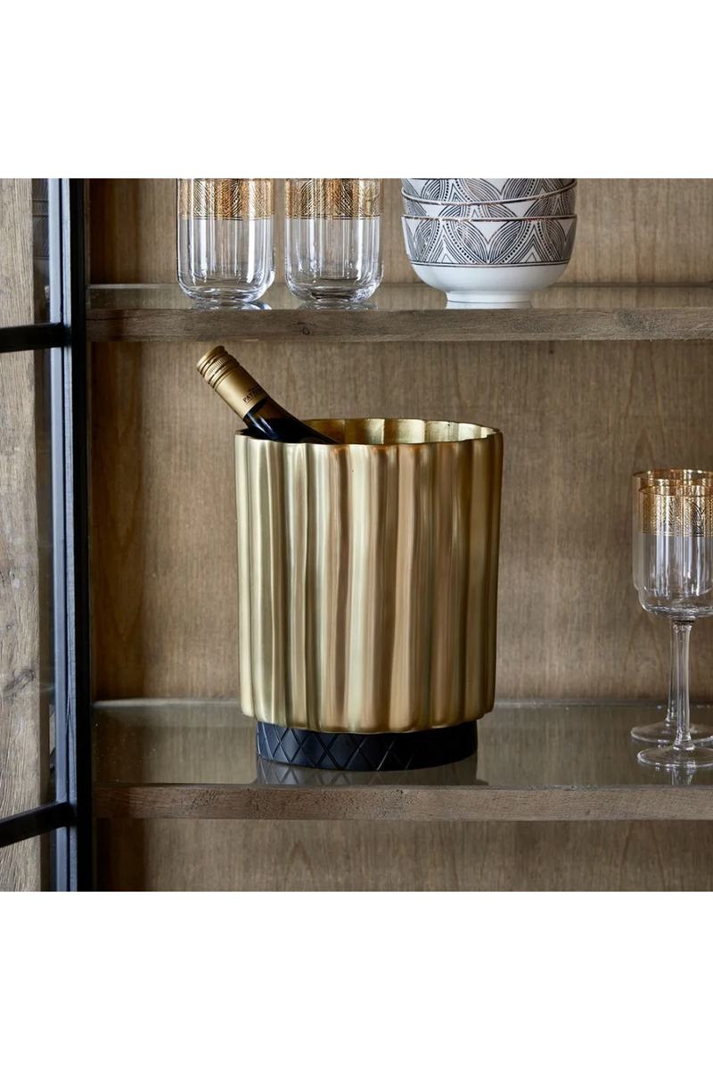 Gold Fluted Wine Cooler | Rivièra Maison Du Palmier | Oroatrade.com
