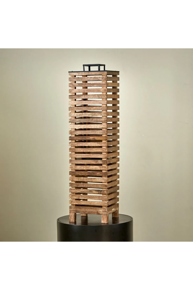 Slatted Wood Lantern | Rivièra Maison Tyndareos | Oroatrade.com