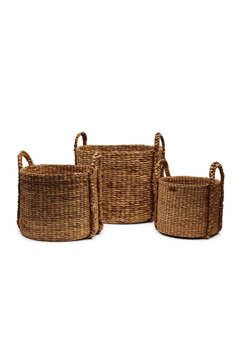 Natural Water Hyacinth Baskets (3) | Rivièra Maison San Blas | Oroatrade.com
