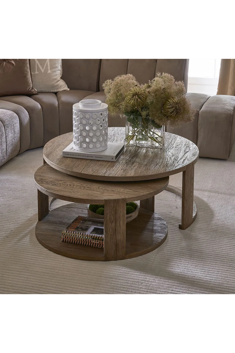 Round Oak Nested Coffee Tables (2) | Rivièra Maison Astoria | Oroatrade.com