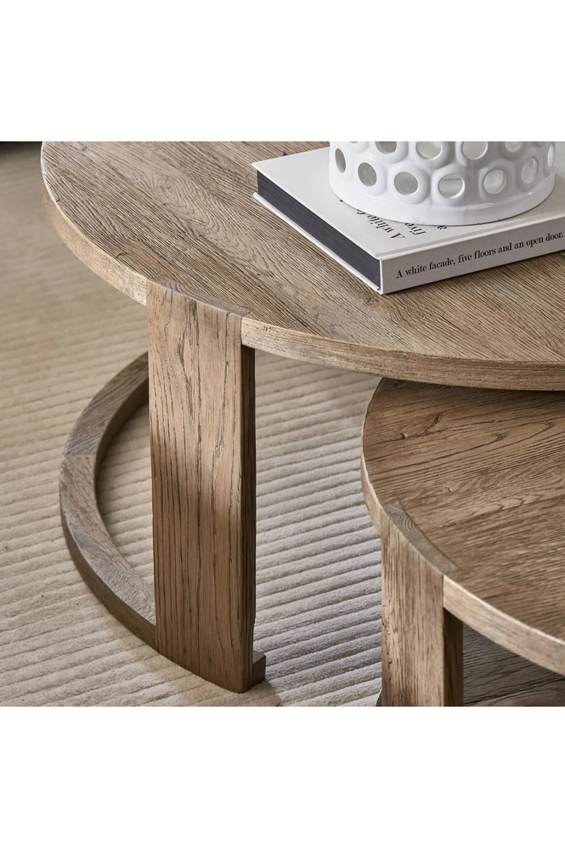 Round Oak Nested Coffee Tables (2) | Rivièra Maison Astoria | Oroatrade.com