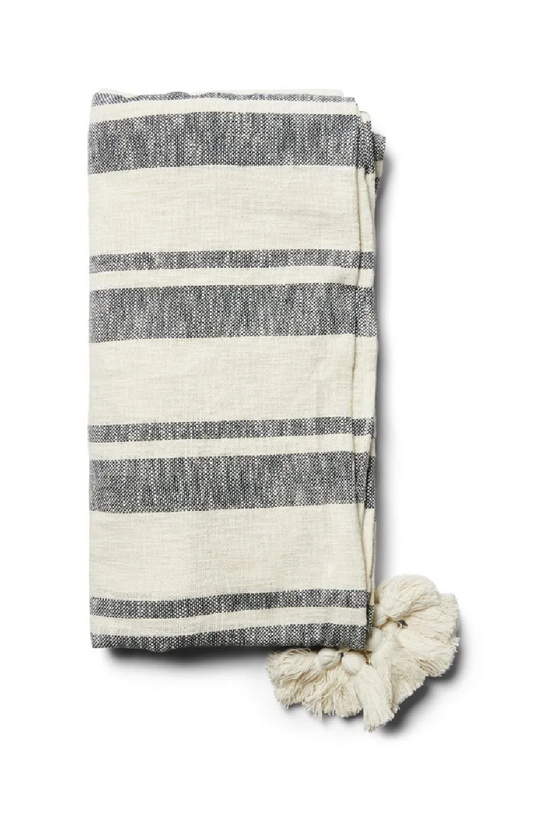 Tasseled Cotton Stripe Bedspread | Rivièra Maison Honesta | Oroatrade.com