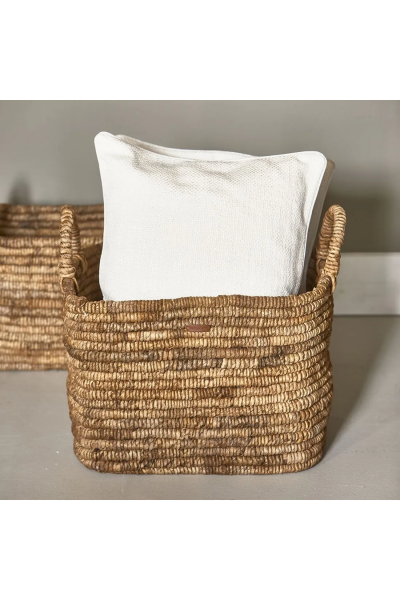 Woven Banana Leaf Basket Set (2) | Rivièra Maison Baille | Oroatrade.com