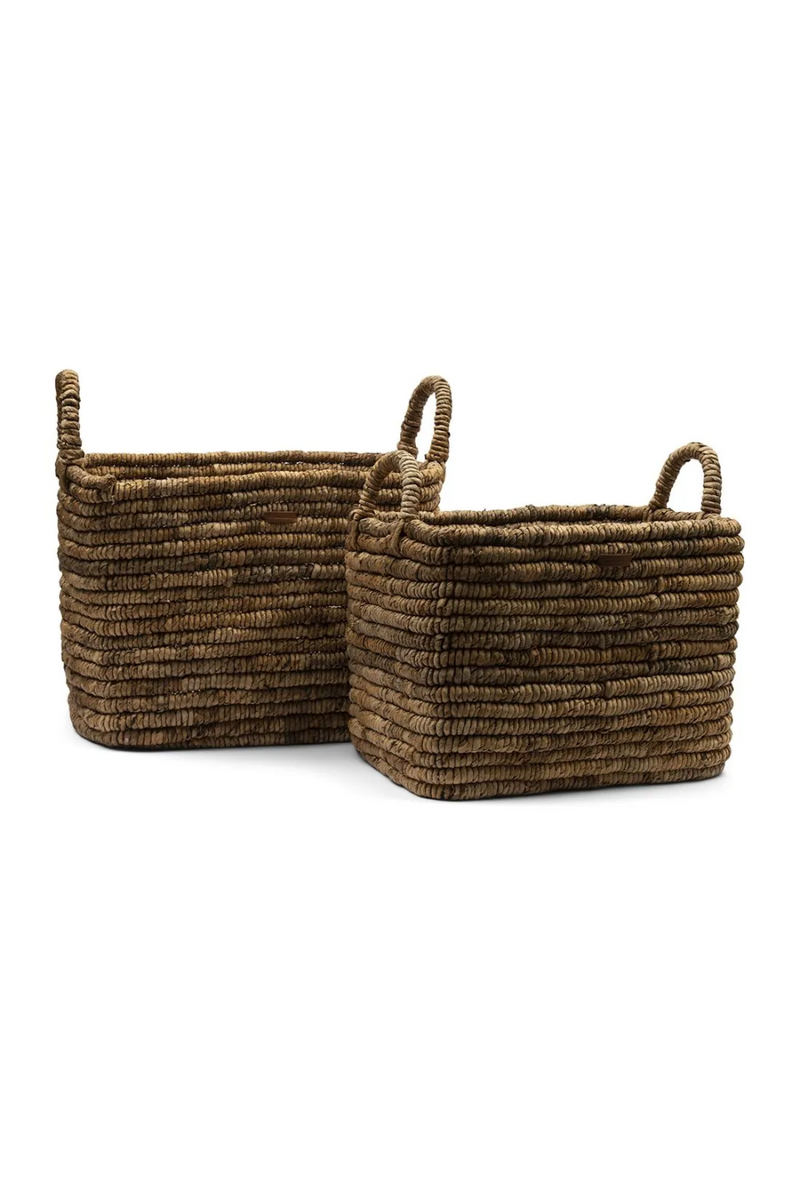 Woven Banana Leaf Basket Set (2) | Rivièra Maison Baille | Oroatrade.com