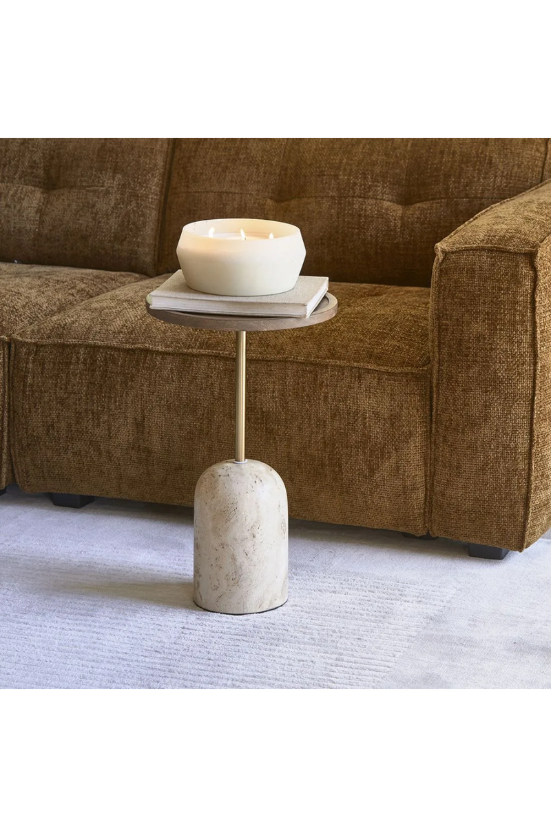 Mango Wood Pedestal Side Table | Rivièra Maison Malibu | Oroatrade.com