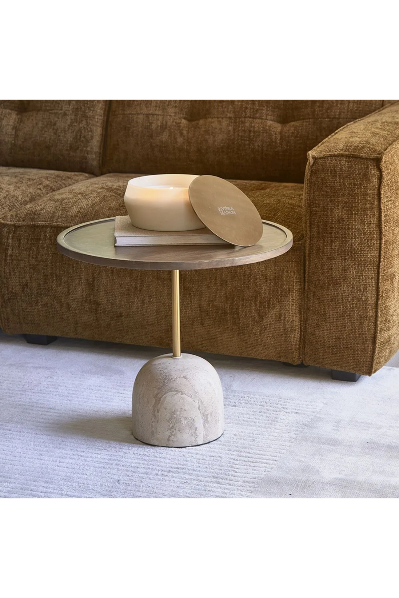 Mango Wood Pedestal Coffee Table | Rivièra Maison Malibu | Oroatrade.com