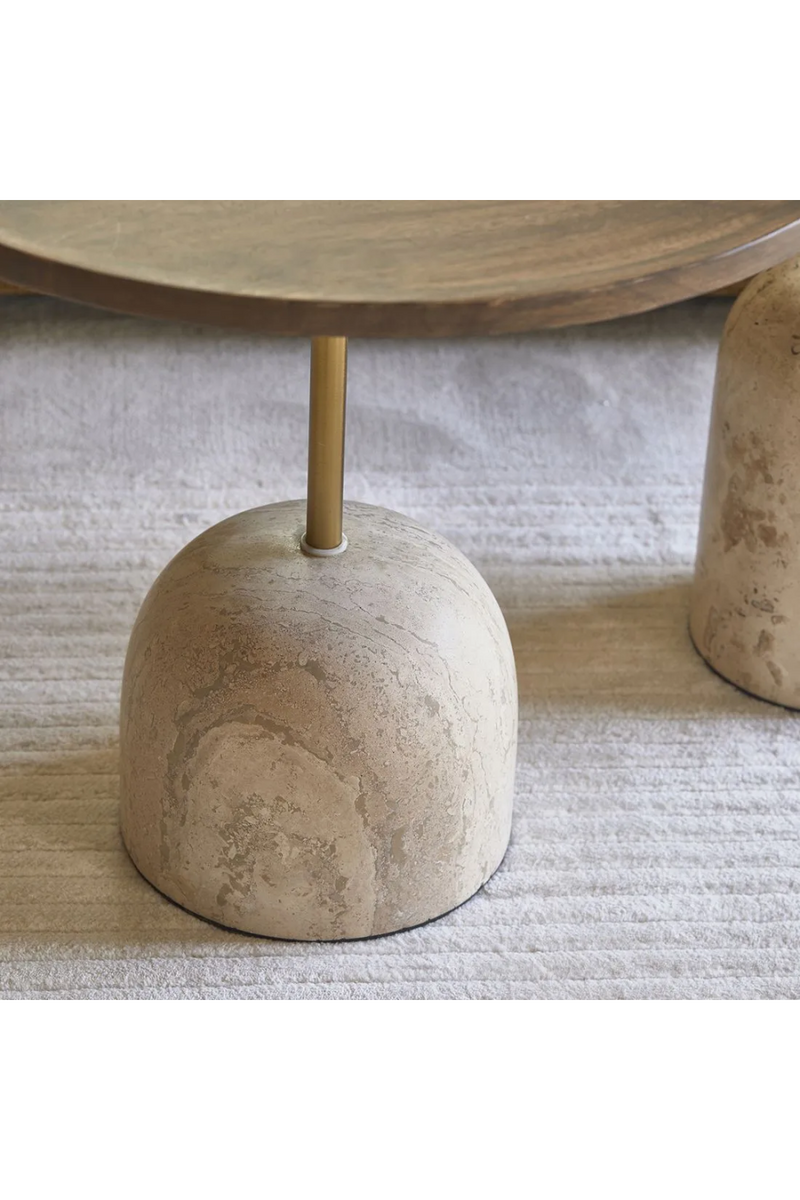 Mango Wood Pedestal Coffee Table | Rivièra Maison Malibu | Oroatrade.com