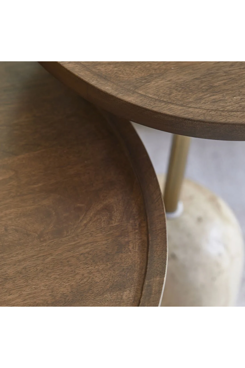 Mango Wood Pedestal Coffee Table | Rivièra Maison Malibu | Oroatrade.com