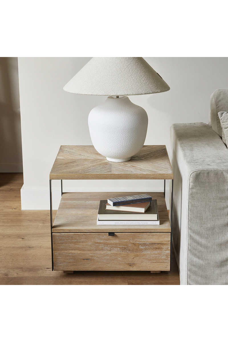 Oak Storage Side Table | Rivièra Maison Milan | Oroatrade.com