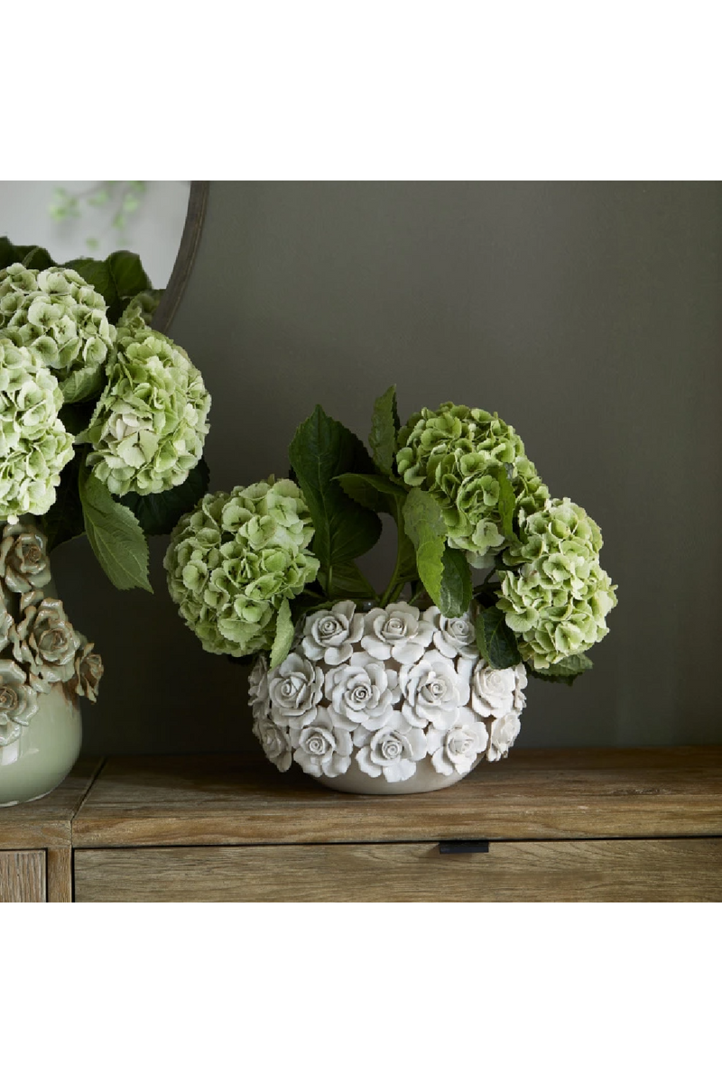 Floral White Ceramic Vase | Rivièra Maison Rose | Oroatrade.com