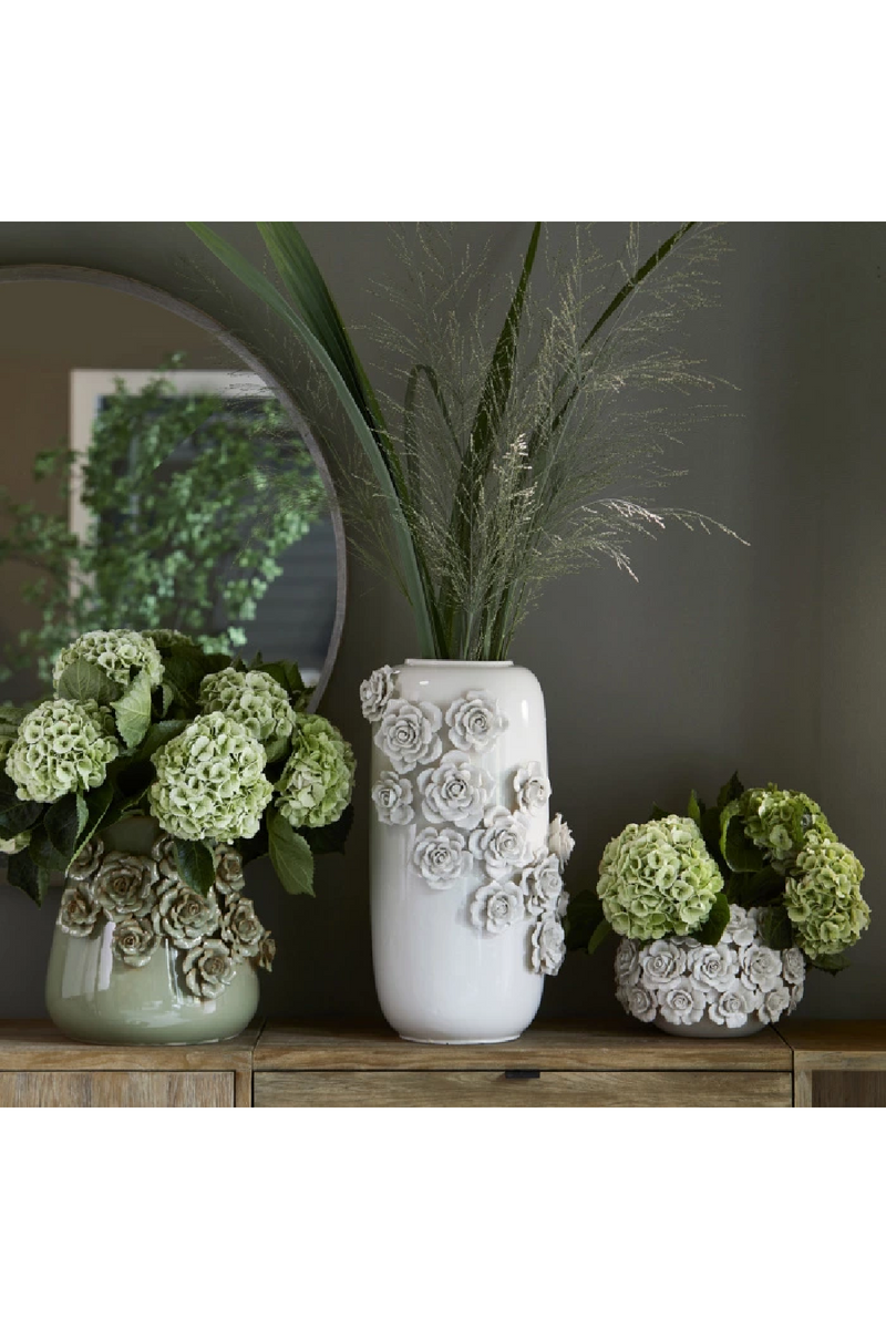 Floral White Ceramic Vase | Rivièra Maison Rose | Oroatrade.com