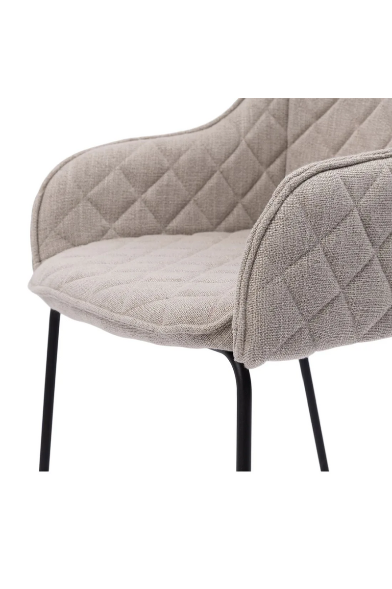 Chequered Stitched Linen Bar Stool | Rivièra Maison Frisco Drive | Oroatrade.com