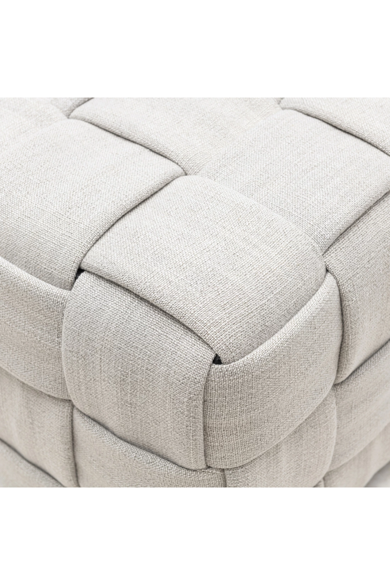 Woven Mouliné Linen Footstool | Rivièra Maison Room 48 | Oroatrade.com