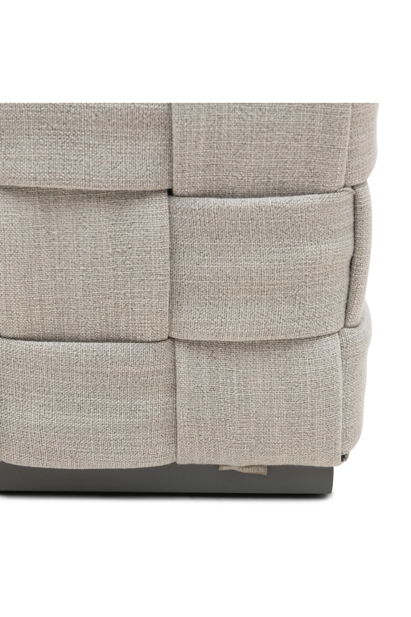 Woven Mouliné Linen Footstool | Rivièra Maison Room 48 | Oroatrade.com