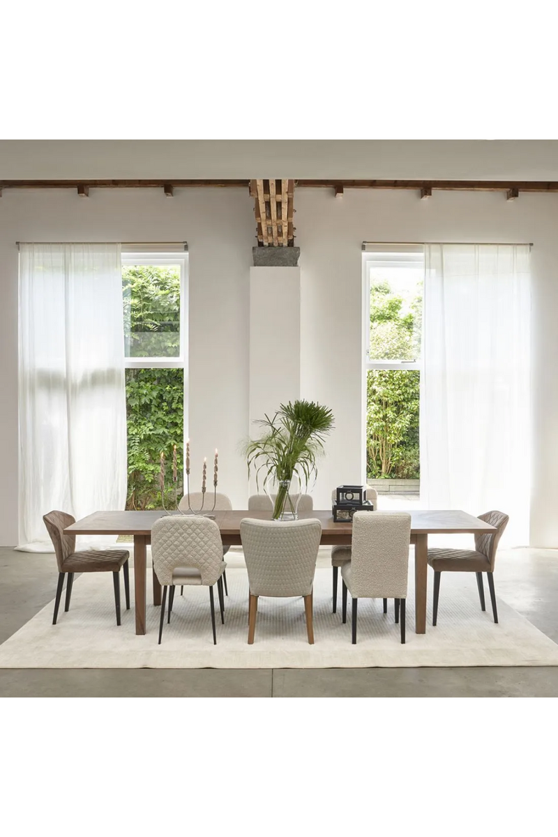 White Bouclé Dining Chair | Rivièra Maison Clement | Oroatrade.com