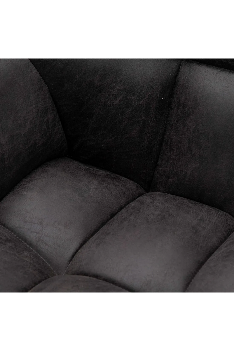 Black Leather Swivel Dining Armchair | Rivièra Maison Carnaby | Oroatrade.com