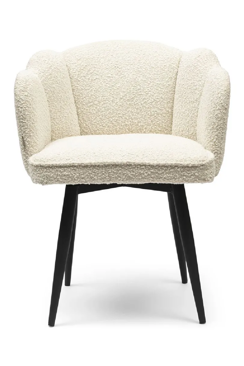 White Bouclé Swivel Dining Chair | Rivièra Maison Dauphine | Oroatrade.com