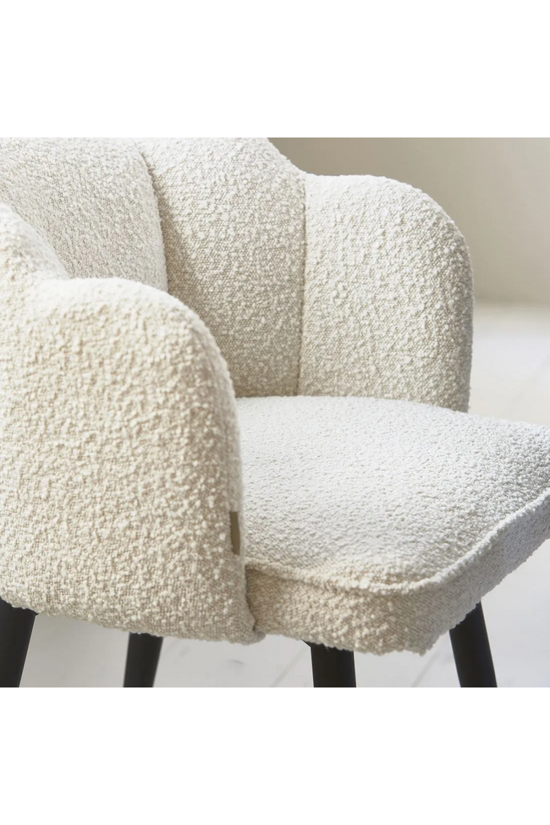 White Bouclé Swivel Dining Chair | Rivièra Maison Dauphine | Oroatrade.com