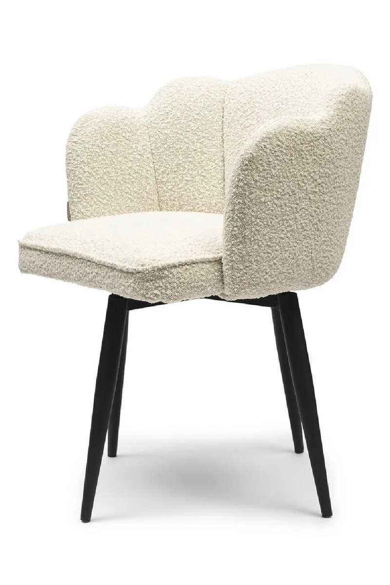 White Bouclé Swivel Dining Chair | Rivièra Maison Dauphine | Oroatrade.com