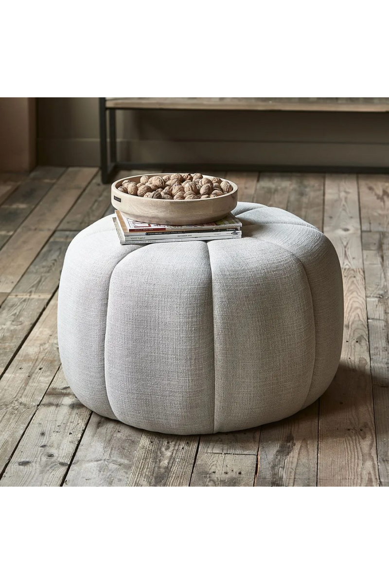 Linen Round Pouf | Rivièra Maison Falcone | Oroatrade.com