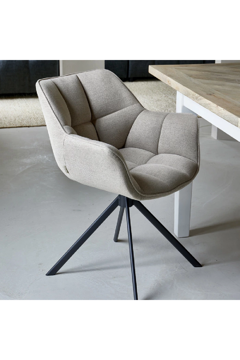 Linen Swivel Dining Chair | Rivièra Maison Carnaby | Oroatrade.com