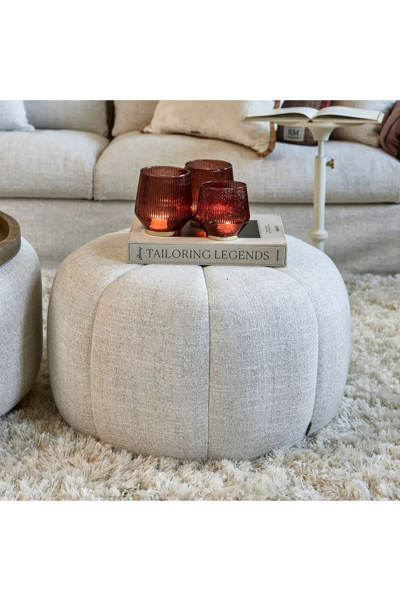 Linen Round Pouf | Rivièra Maison Falcone | Oroatrade.com