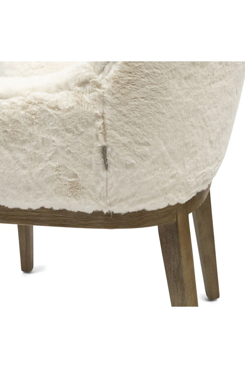 White Fur Dining Chair | Rivièra Maison Whistler | Oroatrade.com