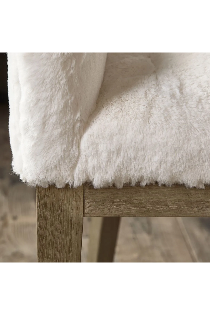 White Fur Dining Chair | Rivièra Maison Whistler | Oroatrade.com