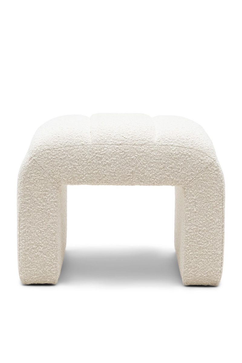 White Bouclé Stool | Rivièra Maison Brera | Oroatrade.com