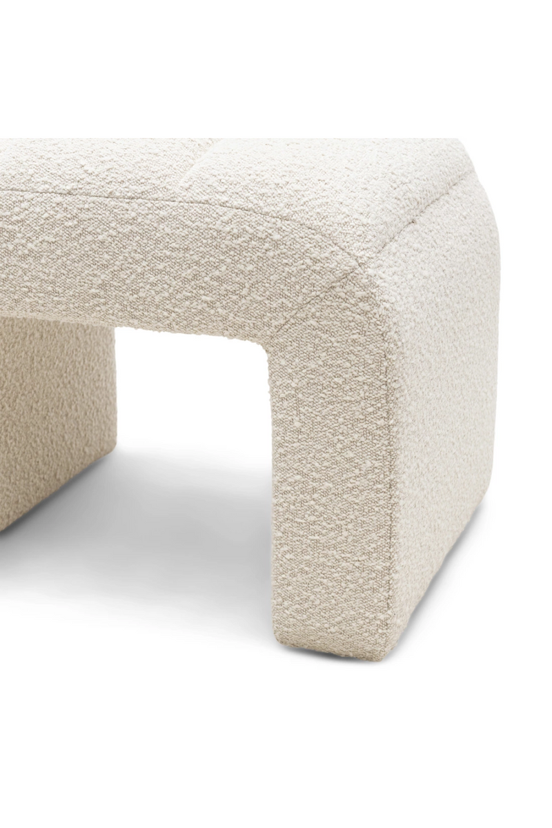 White Bouclé Stool | Rivièra Maison Brera | Oroatrade.com