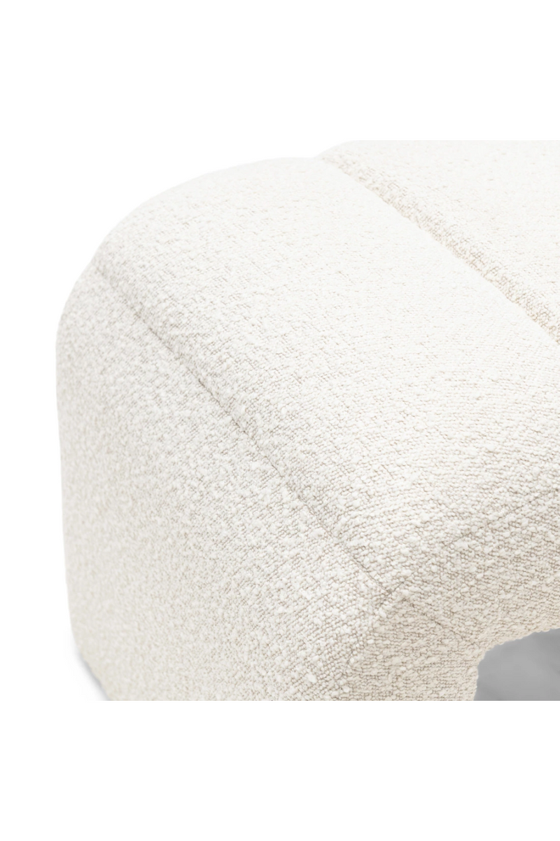 White Bouclé Stool | Rivièra Maison Brera | Oroatrade.com