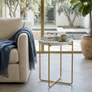 Contract furniture - White Marble End Table - www.oroatrade.com
