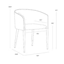 Hospitality furniture - Fabric & Leather Dining Armchair - www.oroatrade.com