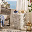 Marble-Look Indoor/Outdoor Side Table L | Splendido Ava