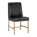 Hospitality furniture - Diamond-Stitched Leather-Inspired Dining Chairs (2) - www.oroatrade.com