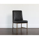 Hospitality furniture - Diamond-Stitched Leather-Inspired Dining Chairs (2) - www.oroatrade.com